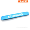 Gifts crafts plastic crafts top quality blue steel spring offset silkscreen safety slap band